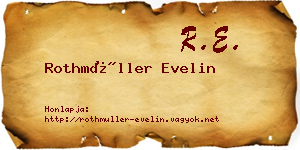Rothmüller Evelin névjegykártya